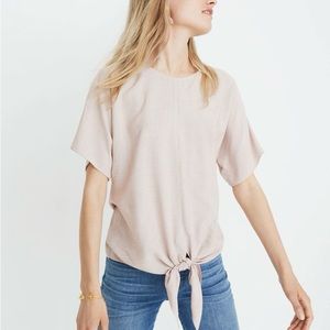 Madewell Button-Back Tie Tee in Stripe